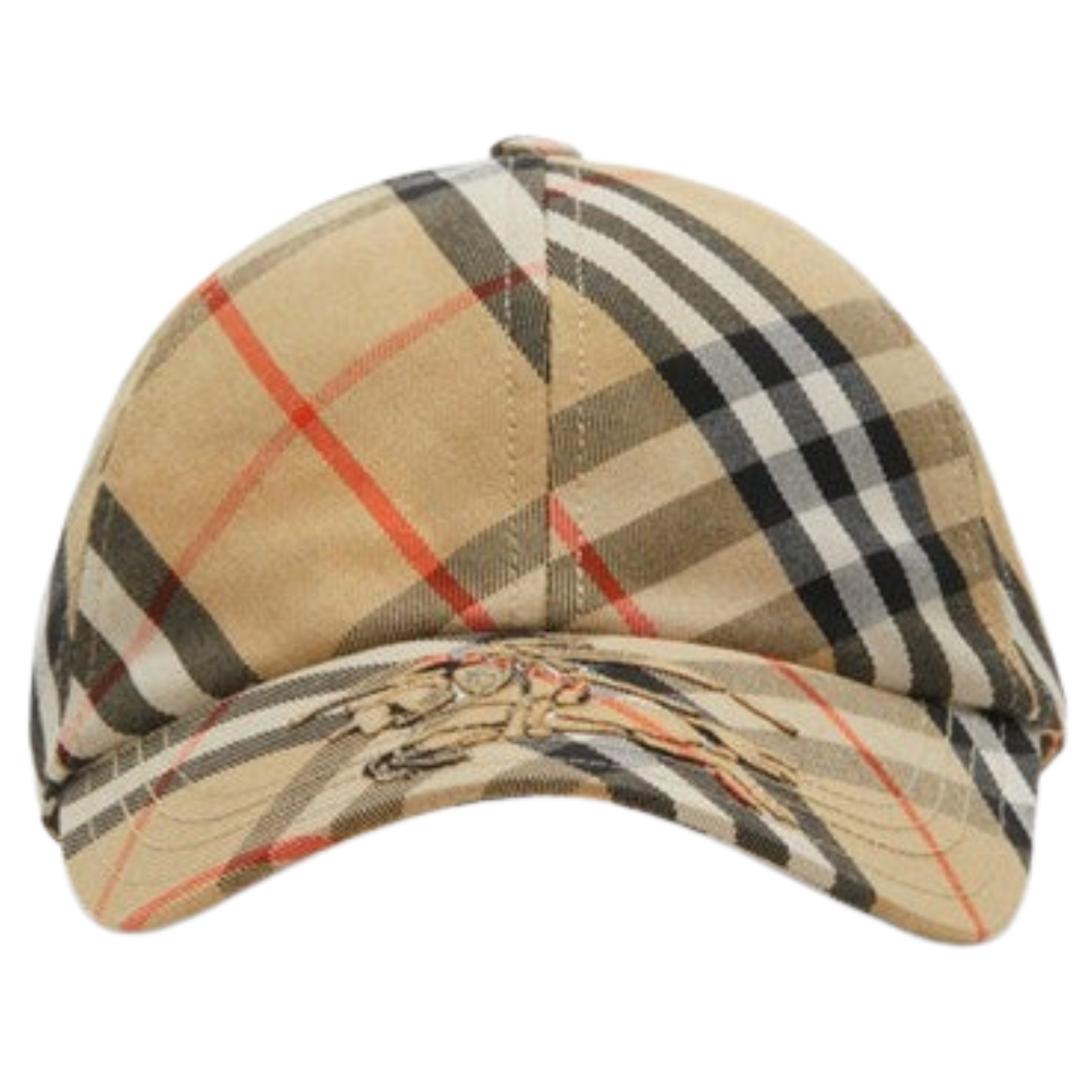 Burberry - Baseball en coton mélangé Check EKD