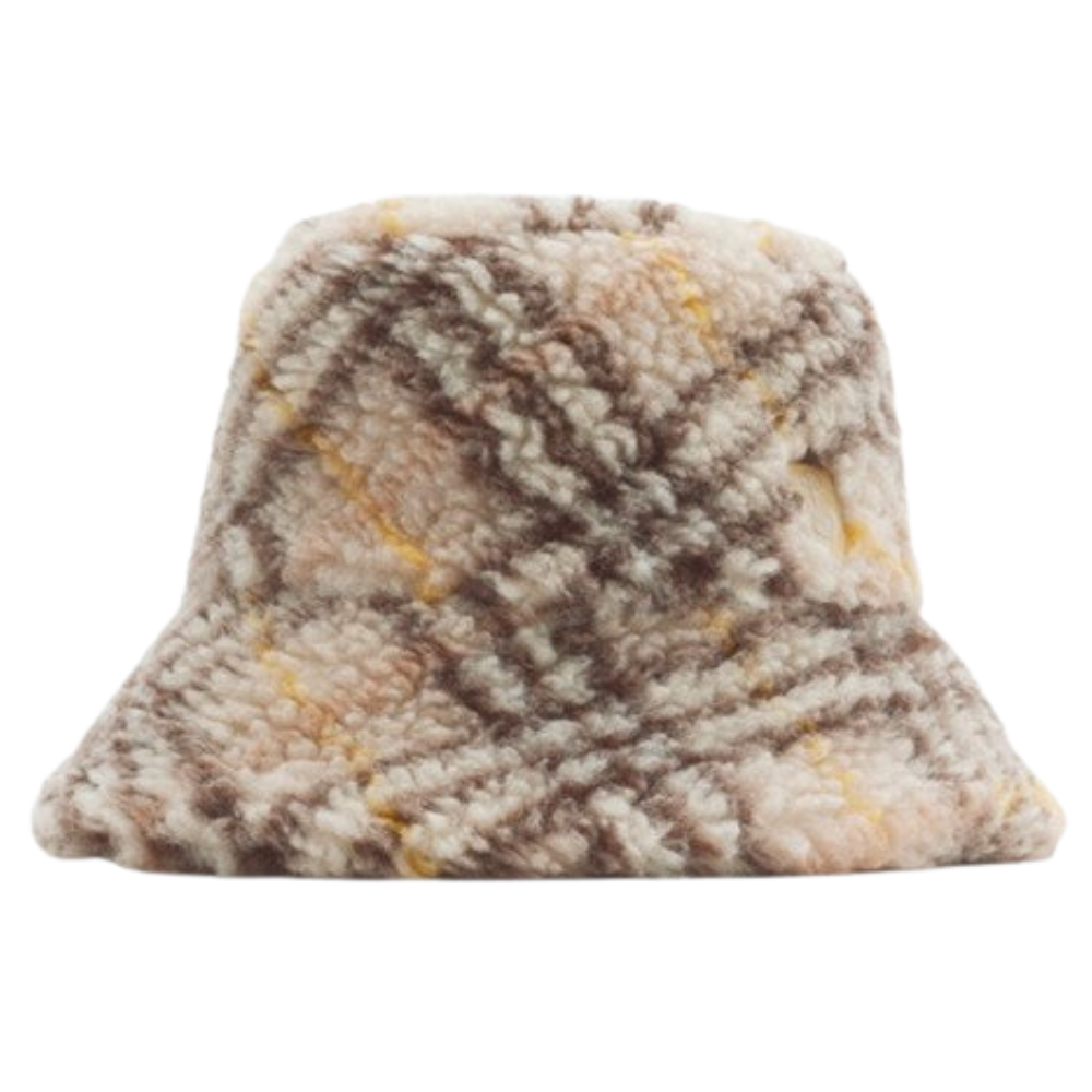 Burberry - Bob en molleton Check Argil