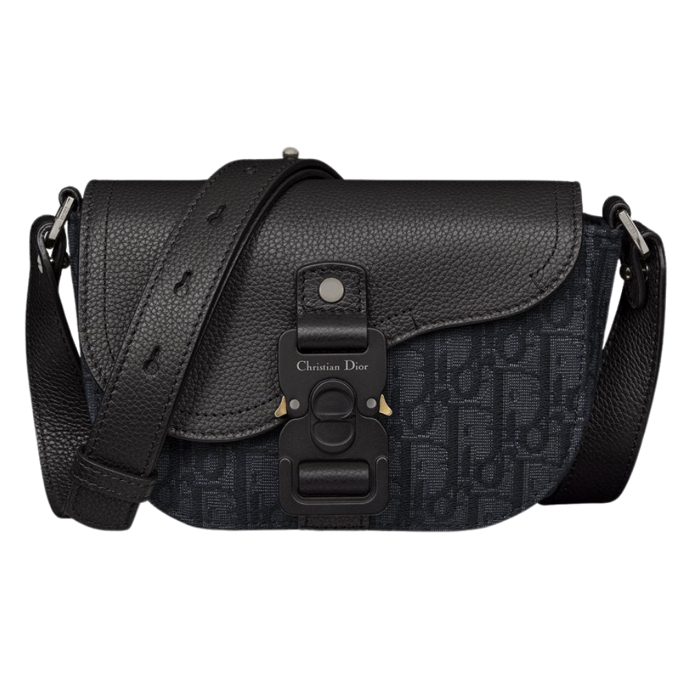 Dior - Sac Messenger à rabat Saddle Full Black