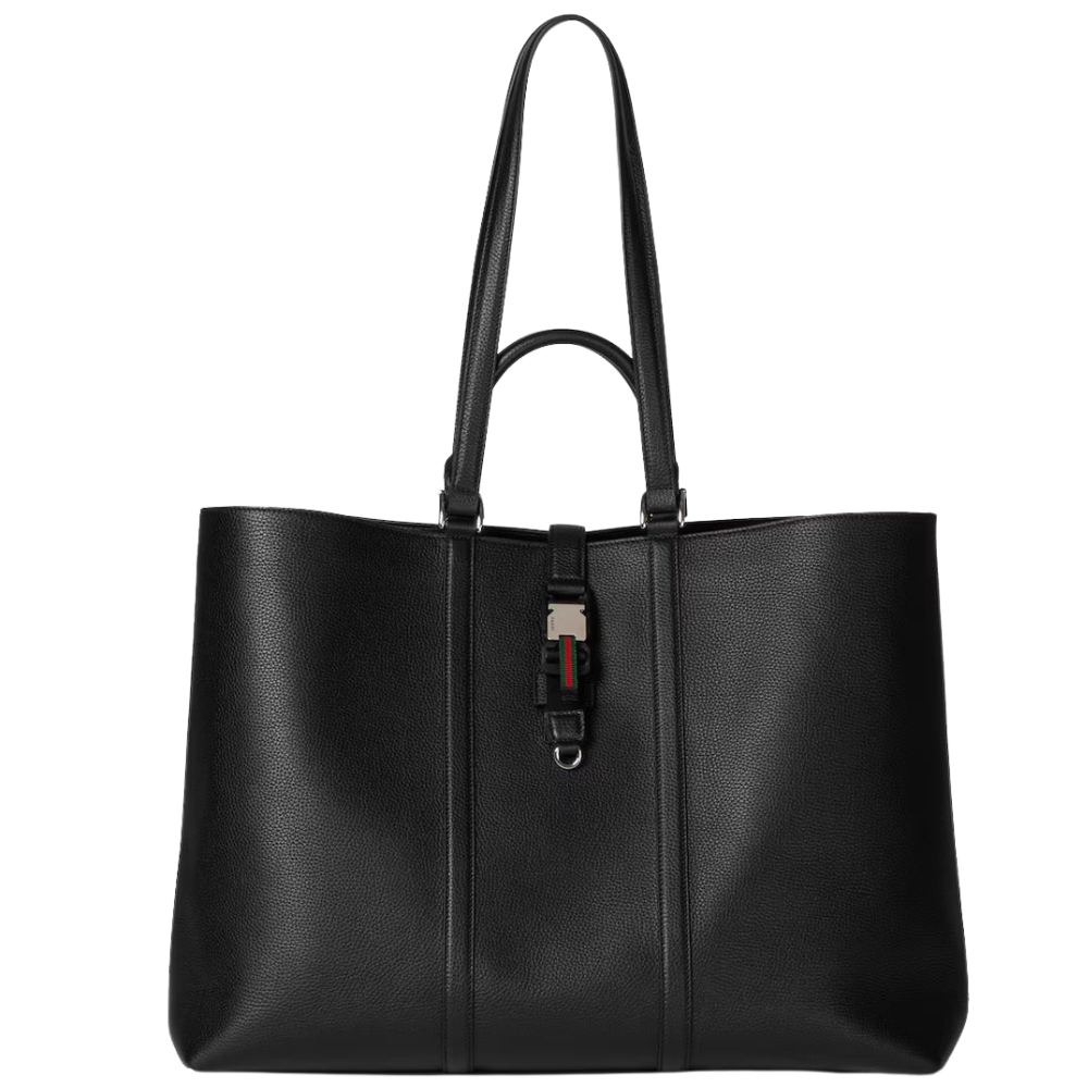 Gucci - Cabas avec bande Web maxi format Noir