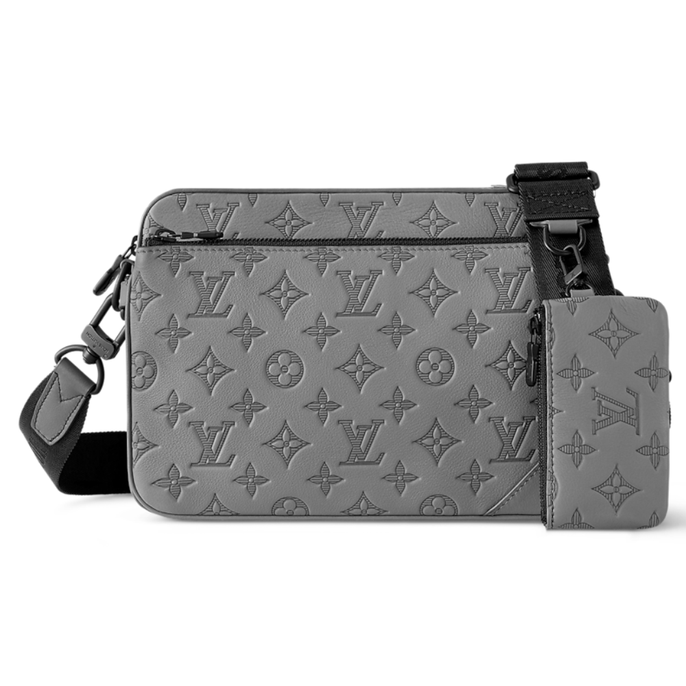 LV - Sac Trio Messenger Gris Clair