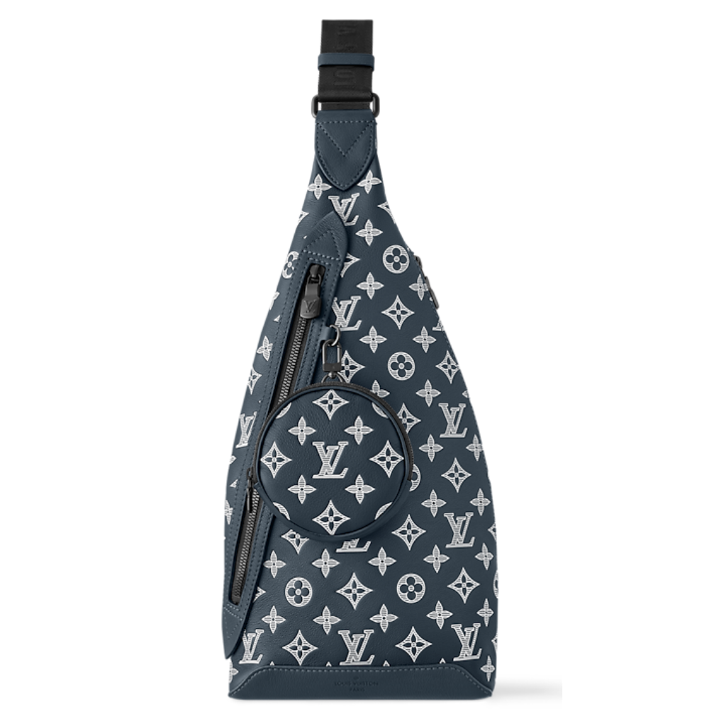 LV - Sac Sling Duo Navy Motifs Blancs