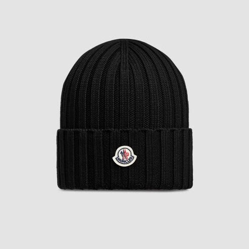 Bonnet Moncler en laine Noir