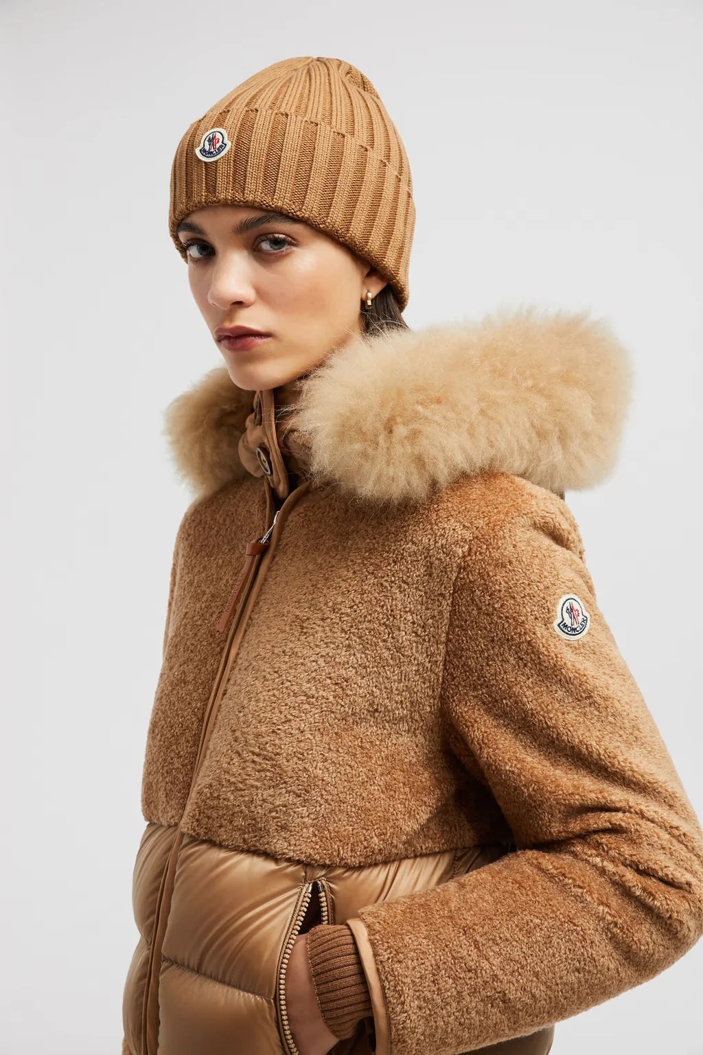 Bonnet Moncler en laine Beige – Image 3
