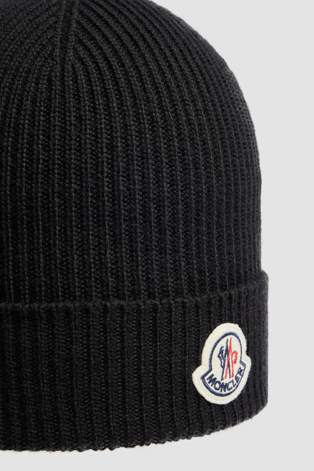 Bonnet Moncler en laine fine Noir – Image 2